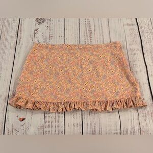 Motel Womens Micro Floral Mini Skirt Size S. Dainty Ruffle Coquette Twee *READ*